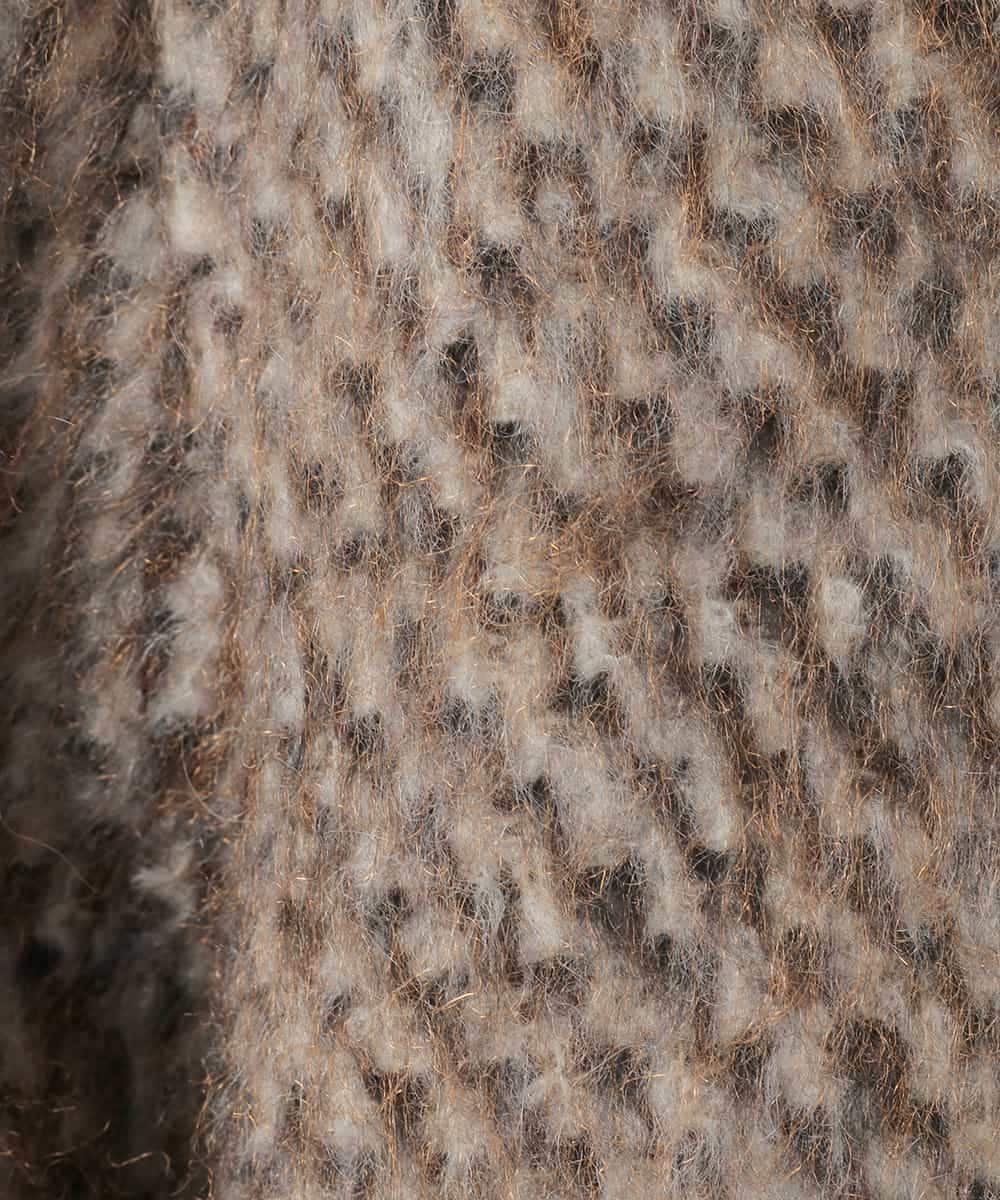 PYJAD30690 CHRISTIAN AUJARD(小さいサイズ)(メゾン ドゥ サンク) シャギーオーバージャケットコート ブラウン