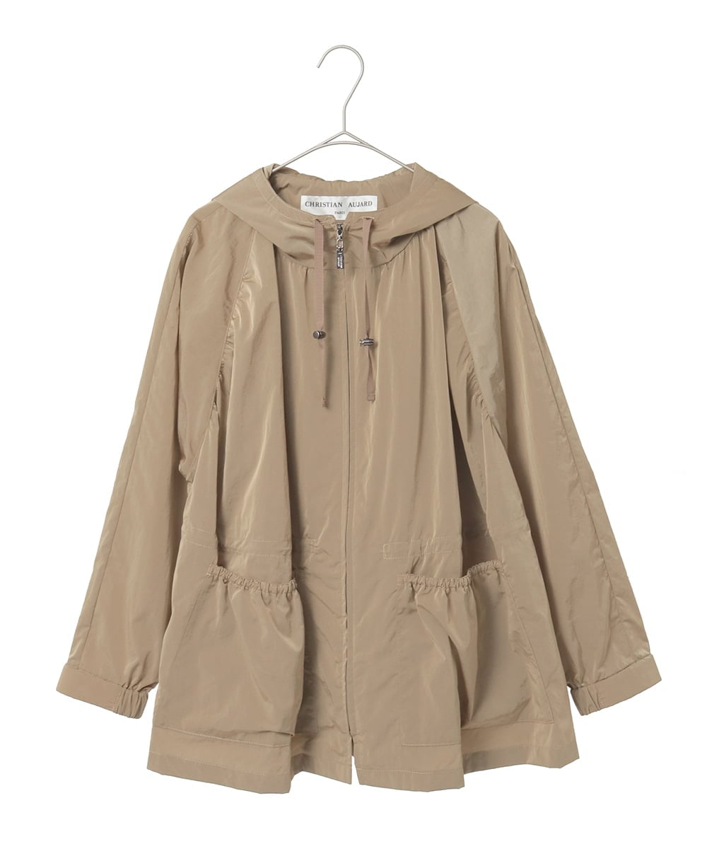 PYJAE10590 CHRISTIAN AUJARD(小さいサイズ)(メゾン ドゥ サンク) シャンブレージップアップブルゾン ブラウン