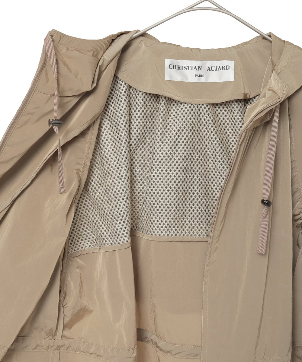 PYJAE10590 CHRISTIAN AUJARD(小さいサイズ)(メゾン ドゥ サンク) シャンブレージップアップブルゾン ブラウン