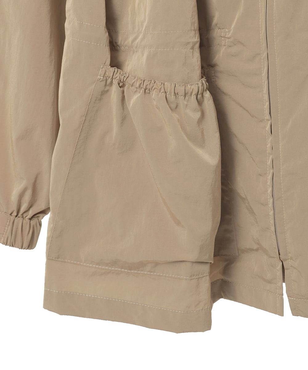 PYJAE10590 CHRISTIAN AUJARD(小さいサイズ)(メゾン ドゥ サンク) シャンブレージップアップブルゾン ブラウン