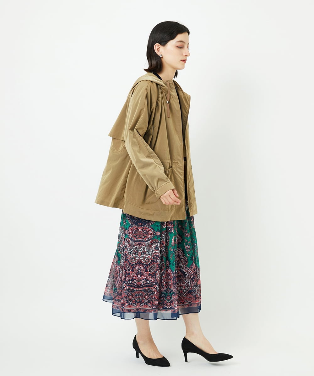 PYJAE10590 CHRISTIAN AUJARD(小さいサイズ)(メゾン ドゥ サンク) シャンブレージップアップブルゾン ブラウン