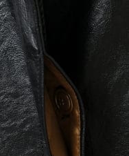 PYJAG28700 CHRISTIAN AUJARD(小さいサイズ)(メゾン ドゥ サンク) 極上レザー調ジャケット ブラック