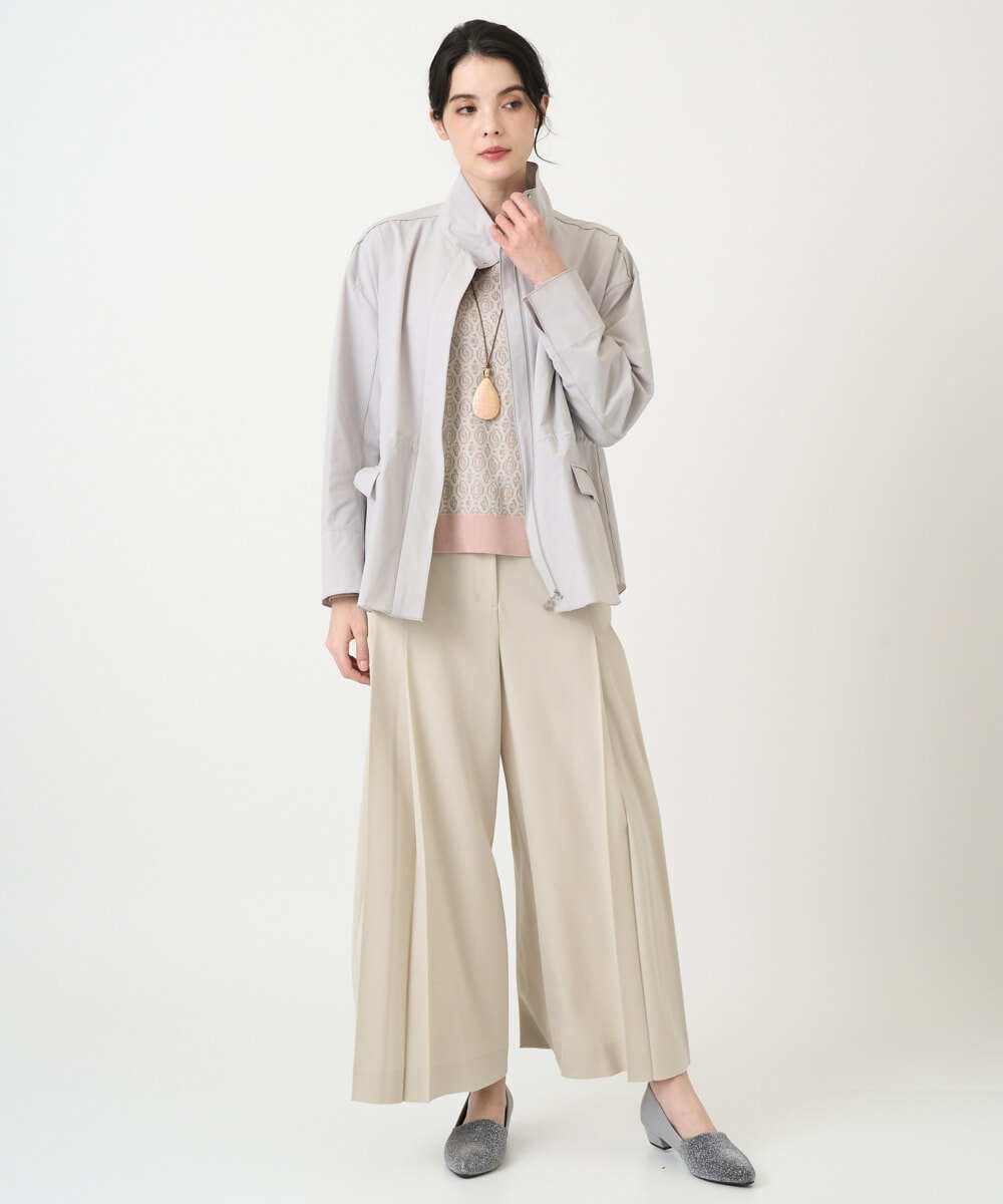 PYJEE16490 CHRISTIAN AUJARD(小さいサイズ)(メゾン ドゥ サンク) [軽い]タフタジップジャケット ライトグレー