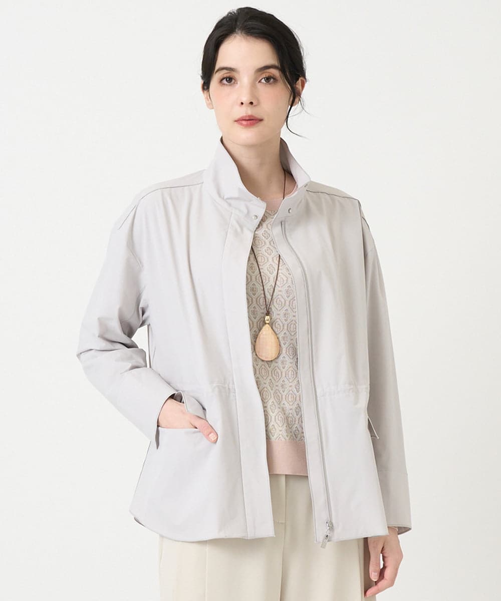 PYJEE16490 CHRISTIAN AUJARD(小さいサイズ)(メゾン ドゥ サンク) [軽い]タフタジップジャケット ライトグレー