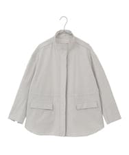 PYJEE16490 CHRISTIAN AUJARD(小さいサイズ)(メゾン ドゥ サンク) [軽い]タフタジップジャケット ライトグレー