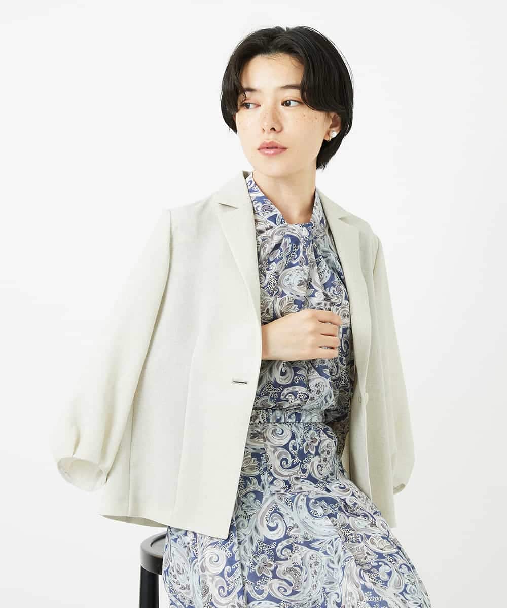 PYJGA33500 CHRISTIAN AUJARD(小さいサイズ)(メゾン ドゥ サンク) [接触冷感･吸水速乾]タックスリーブジャケット ベージュ