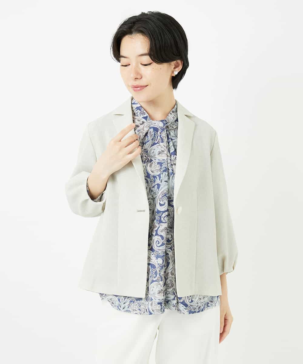 PYJGA33500 CHRISTIAN AUJARD(小さいサイズ)(メゾン ドゥ サンク) [接触冷感･吸水速乾]タックスリーブジャケット ベージュ