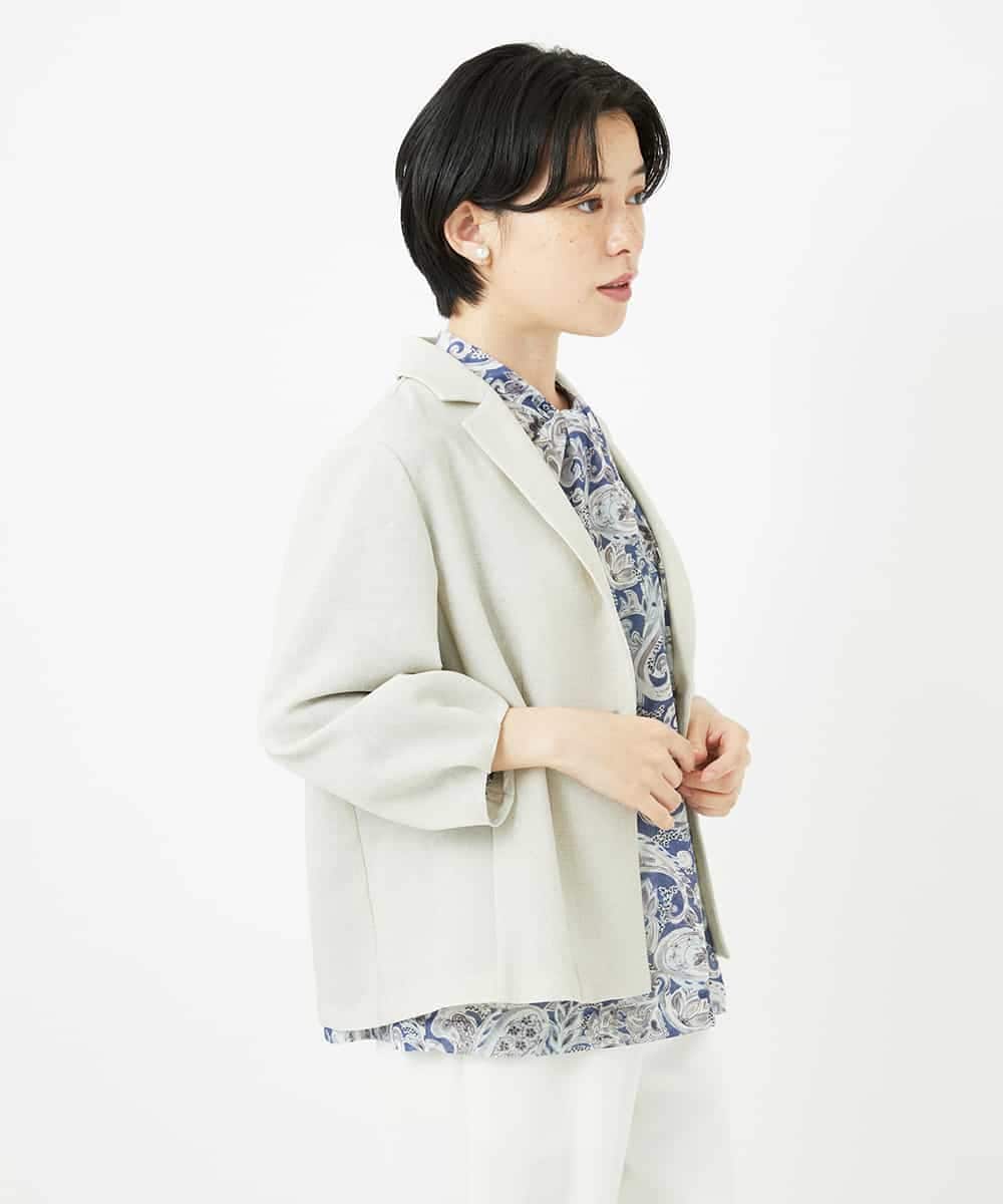 PYJGA33500 CHRISTIAN AUJARD(小さいサイズ)(メゾン ドゥ サンク) [接触冷感･吸水速乾]タックスリーブジャケット ベージュ