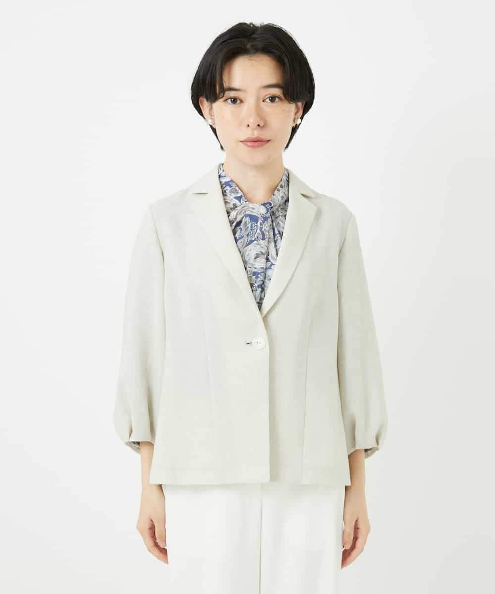 PYJGA33500 CHRISTIAN AUJARD(小さいサイズ)(メゾン ドゥ サンク) [接触冷感･吸水速乾]タックスリーブジャケット ベージュ