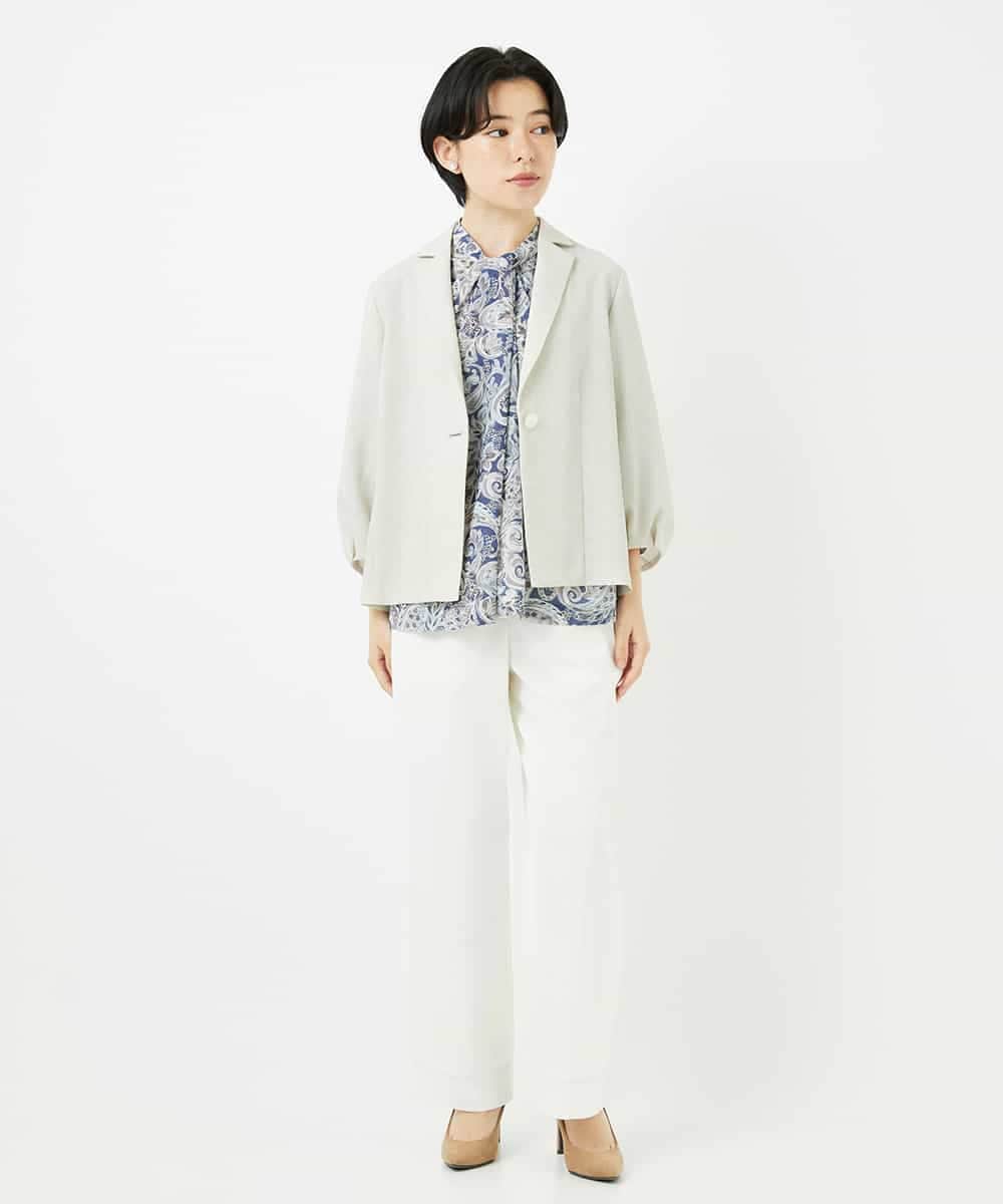 PYJGA33500 CHRISTIAN AUJARD(小さいサイズ)(メゾン ドゥ サンク) [接触冷感･吸水速乾]タックスリーブジャケット ベージュ