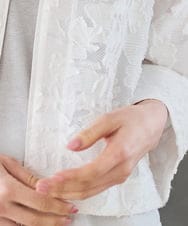 PYJGD20590 CHRISTIAN AUJARD(小さいサイズ)(メゾン ドゥ サンク) フラワーカットジャカードジャケット ホワイト