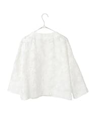 PYJGD20590 CHRISTIAN AUJARD(小さいサイズ)(メゾン ドゥ サンク) フラワーカットジャカードジャケット ホワイト