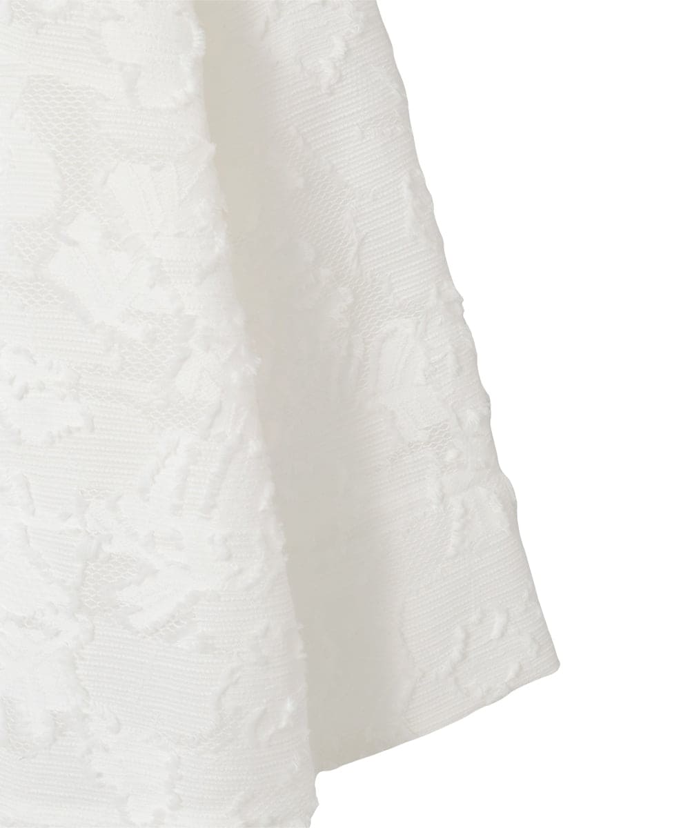 PYJGD20590 CHRISTIAN AUJARD(小さいサイズ)(メゾン ドゥ サンク) フラワーカットジャカードジャケット ホワイト