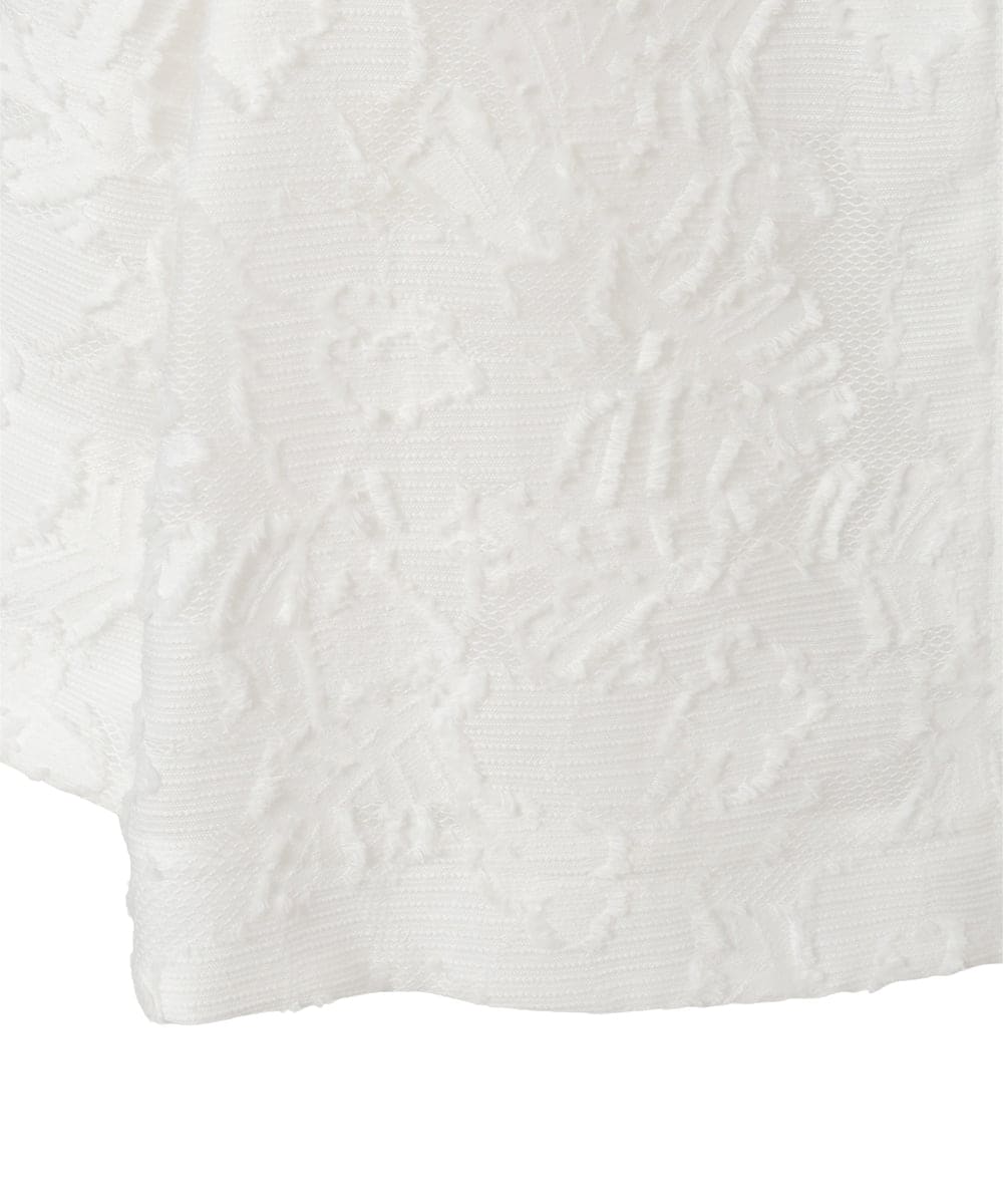 PYJGD20590 CHRISTIAN AUJARD(小さいサイズ)(メゾン ドゥ サンク) フラワーカットジャカードジャケット ホワイト