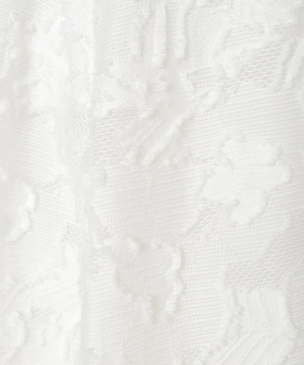 PYJGD20590 CHRISTIAN AUJARD(小さいサイズ)(メゾン ドゥ サンク) フラワーカットジャカードジャケット ホワイト