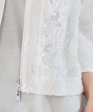 PYJGD20590 CHRISTIAN AUJARD(小さいサイズ)(メゾン ドゥ サンク) フラワーカットジャカードジャケット ホワイト