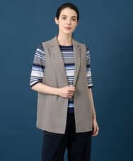 PYJGD21430 CHRISTIAN AUJARD(小さいサイズ)(メゾン ドゥ サンク) [速乾性]テーラードジレ ベージュ