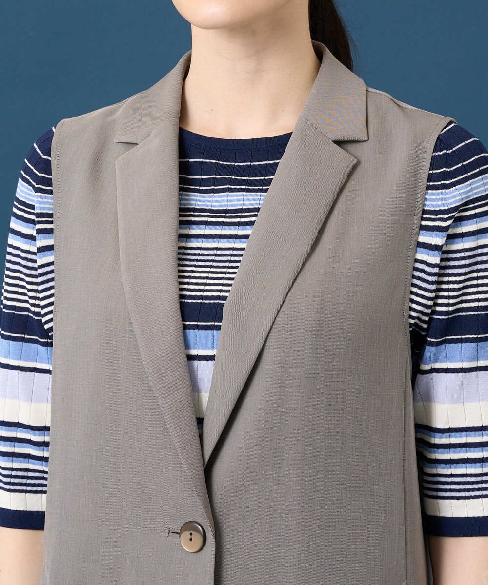 PYJGD21430 CHRISTIAN AUJARD(小さいサイズ)(メゾン ドゥ サンク) [速乾性]テーラードジレ ベージュ