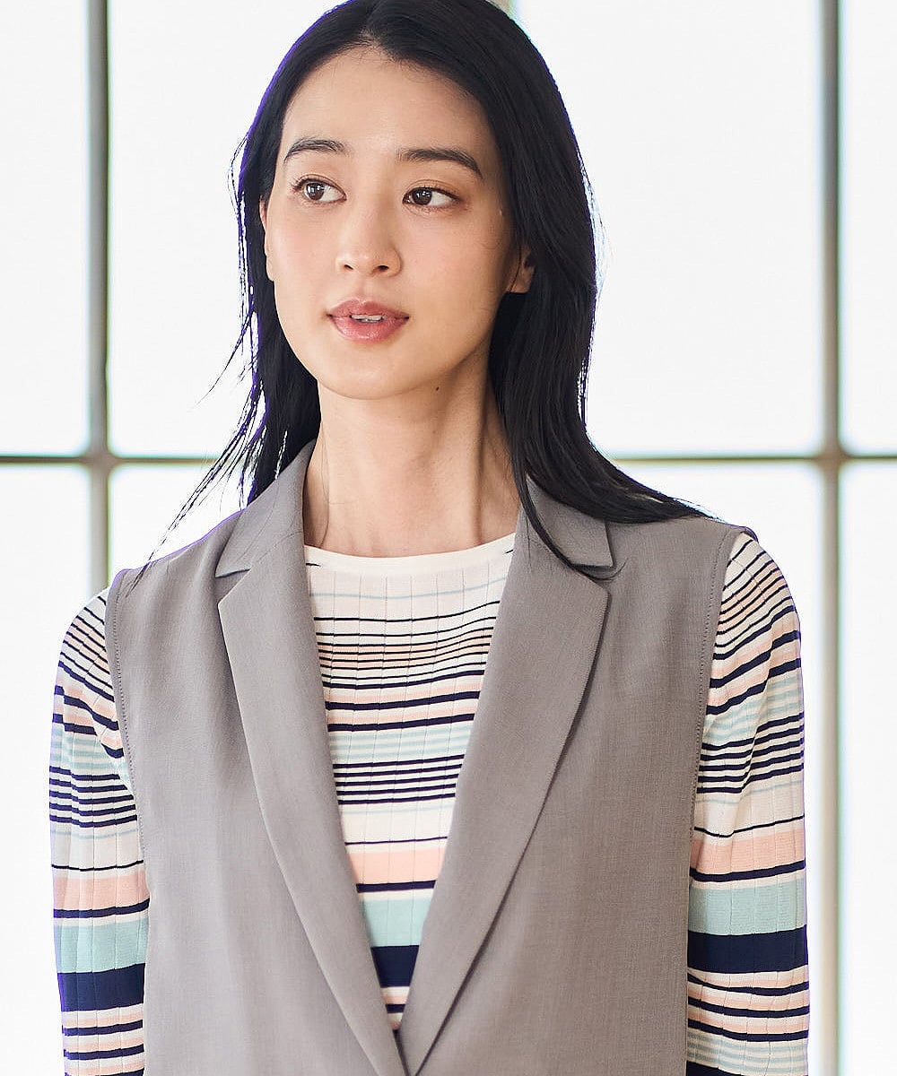 PYJGD21430 CHRISTIAN AUJARD(小さいサイズ)(メゾン ドゥ サンク) [セットアップ対応/速乾性]テーラードジレ ベージュ