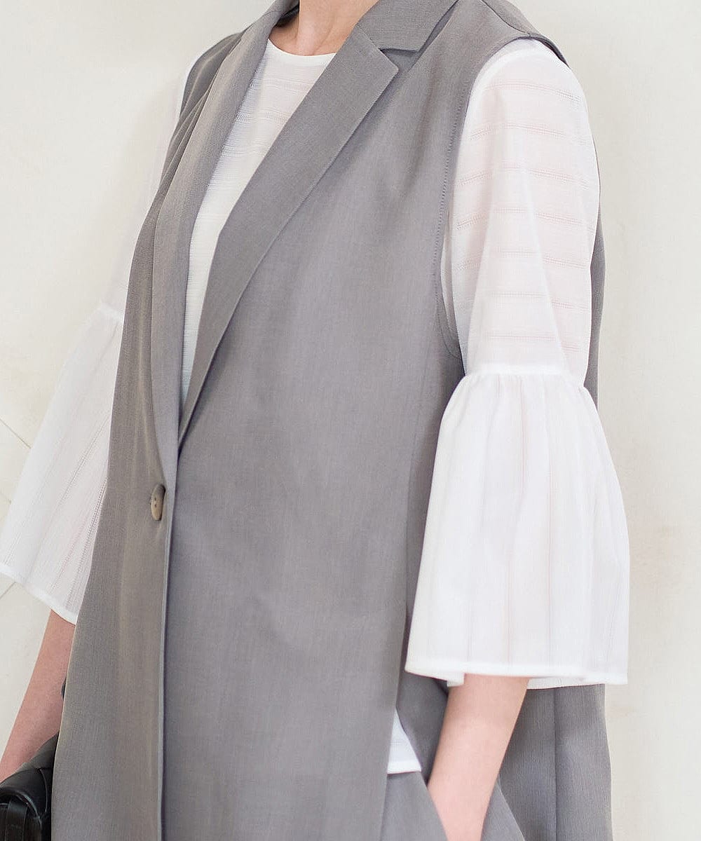 PYJGD21430 CHRISTIAN AUJARD(小さいサイズ)(メゾン ドゥ サンク) [セットアップ対応/速乾性]テーラードジレ ベージュ