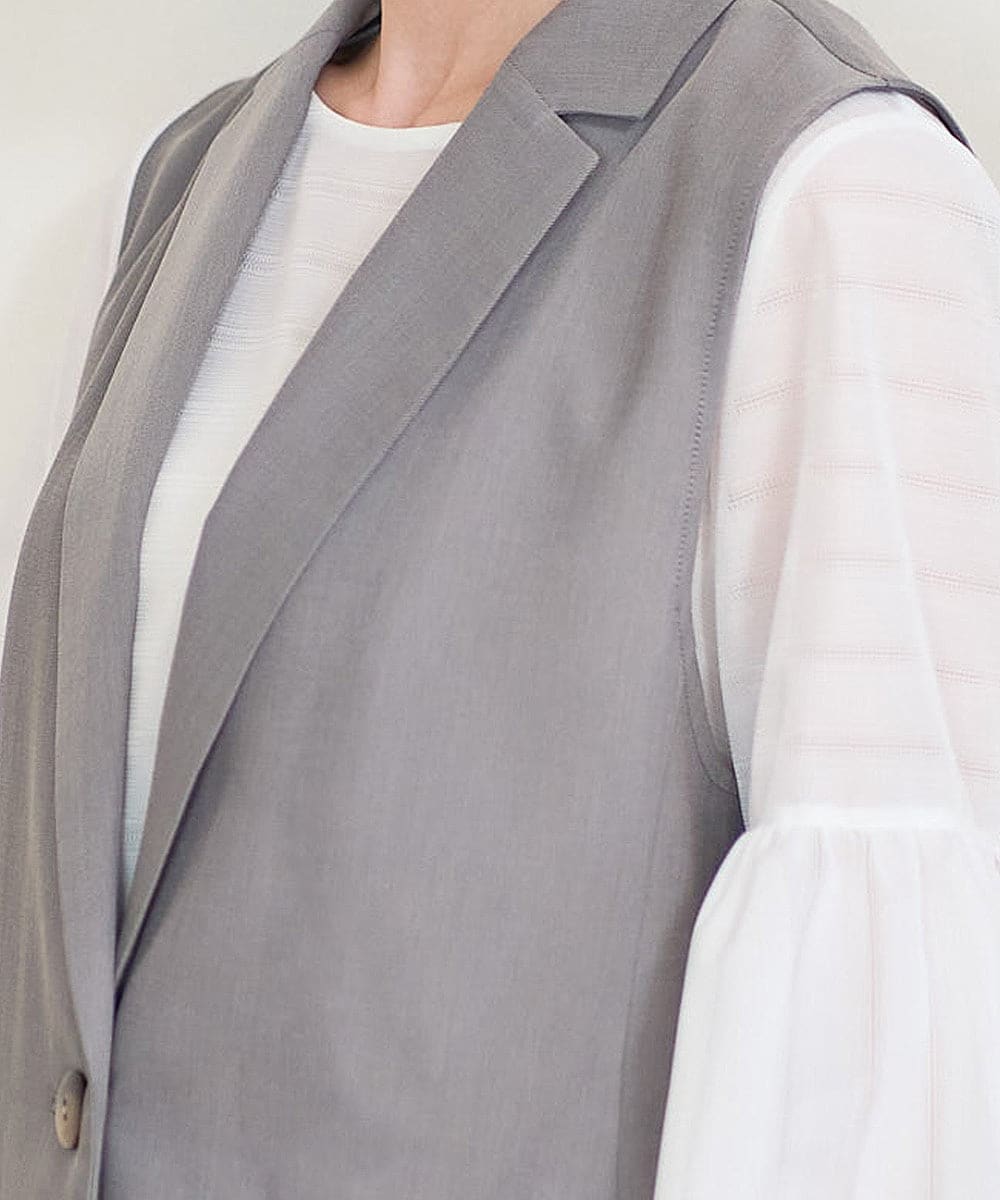 PYJGD21430 CHRISTIAN AUJARD(小さいサイズ)(メゾン ドゥ サンク) [セットアップ対応/速乾性]テーラードジレ ベージュ