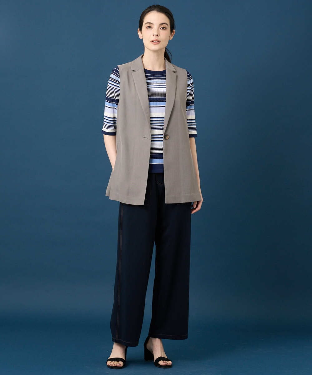 PYJGD21430 CHRISTIAN AUJARD(小さいサイズ)(メゾン ドゥ サンク) [速乾性]テーラードジレ ベージュ