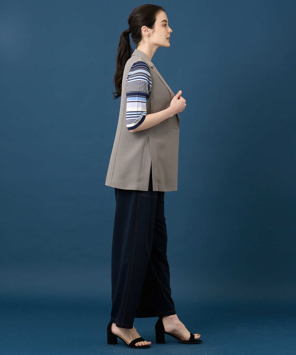 PYJGD21430 CHRISTIAN AUJARD(小さいサイズ)(メゾン ドゥ サンク) [速乾性]テーラードジレ ベージュ