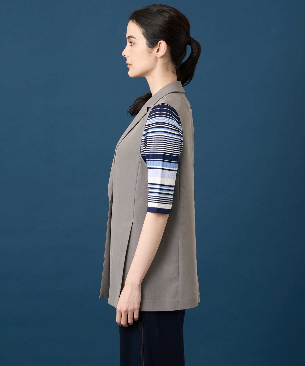 PYJGD21430 CHRISTIAN AUJARD(小さいサイズ)(メゾン ドゥ サンク) [セットアップ対応/速乾性]テーラードジレ ベージュ