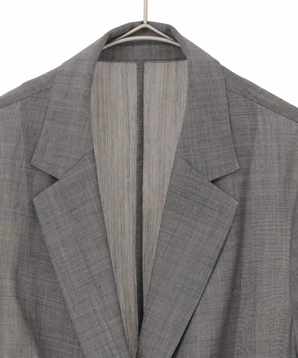PYJGD59590 CHRISTIAN AUJARD(小さいサイズ)(メゾン ドゥ サンク) [イージーケア/セットアップ可能]サマーウールジャケット ブラウン