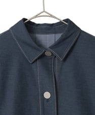 PYJGE07470 CHRISTIAN AUJARD(小さいサイズ)(メゾン ドゥ サンク) [セットアップ対応]ジャージーデニムジャケット ネイビー