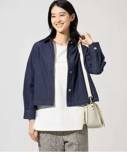 PYJGE07470 CHRISTIAN AUJARD(小さいサイズ) [セットアップ対応]ジャージーデニムライクジャケット