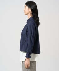 PYJGE07470 CHRISTIAN AUJARD(小さいサイズ)(メゾン ドゥ サンク) [セットアップ対応]ジャージーデニムジャケット ネイビー