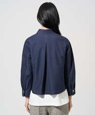 PYJGE07470 CHRISTIAN AUJARD(小さいサイズ)(メゾン ドゥ サンク) [セットアップ対応]ジャージーデニムジャケット ネイビー