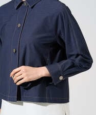 PYJGE07470 CHRISTIAN AUJARD(小さいサイズ)(メゾン ドゥ サンク) [セットアップ対応]ジャージーデニムジャケット ネイビー