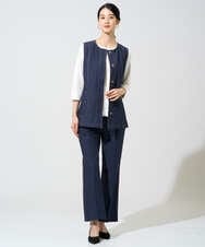 PYJGE08420 CHRISTIAN AUJARD(小さいサイズ)(メゾン ドゥ サンク) [セットアップ対応]ジャージーデニムジレ ネイビー