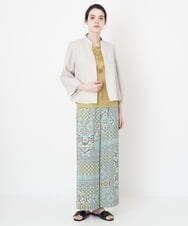 PYJGS40530 CHRISTIAN AUJARD(小さいサイズ)(メゾン ドゥ サンク) マオカラーAラインボレロジャケット ベージュ