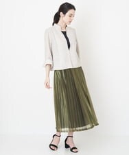 PYJGS40530 CHRISTIAN AUJARD(小さいサイズ)(メゾン ドゥ サンク) マオカラーAラインボレロジャケット ベージュ