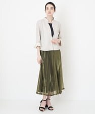 PYJGS40530 CHRISTIAN AUJARD(小さいサイズ)(メゾン ドゥ サンク) マオカラーAラインボレロジャケット ベージュ