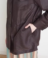PYJGS60490 CHRISTIAN AUJARD(小さいサイズ)(メゾン ドゥ サンク) リネンワッシャー加工ライトジャケット ベージュ