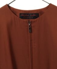 PYJJP50450 CHRISTIAN AUJARD(小さいサイズ)(メゾン ドゥ サンク) ノーカラージップアップブルゾン オレンジ