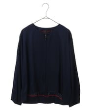 PYJJP50450 CHRISTIAN AUJARD(小さいサイズ)(メゾン ドゥ サンク) ノーカラージップアップブルゾン オレンジ