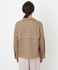 PYJJS21430 CHRISTIAN AUJARD(小さいサイズ)(メゾン ドゥ サンク) [セットアップ対応]ステッチワークデザインジャケット ブラウン