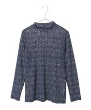 PYKAE07290 CHRISTIAN AUJARD(小さいサイズ)(メゾン ドゥ サンク) フロッキープリントカットソー ネイビー