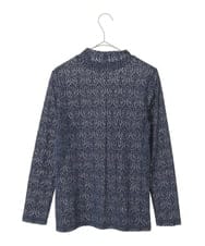 PYKAE07290 CHRISTIAN AUJARD(小さいサイズ)(メゾン ドゥ サンク) フロッキープリントカットソー ネイビー