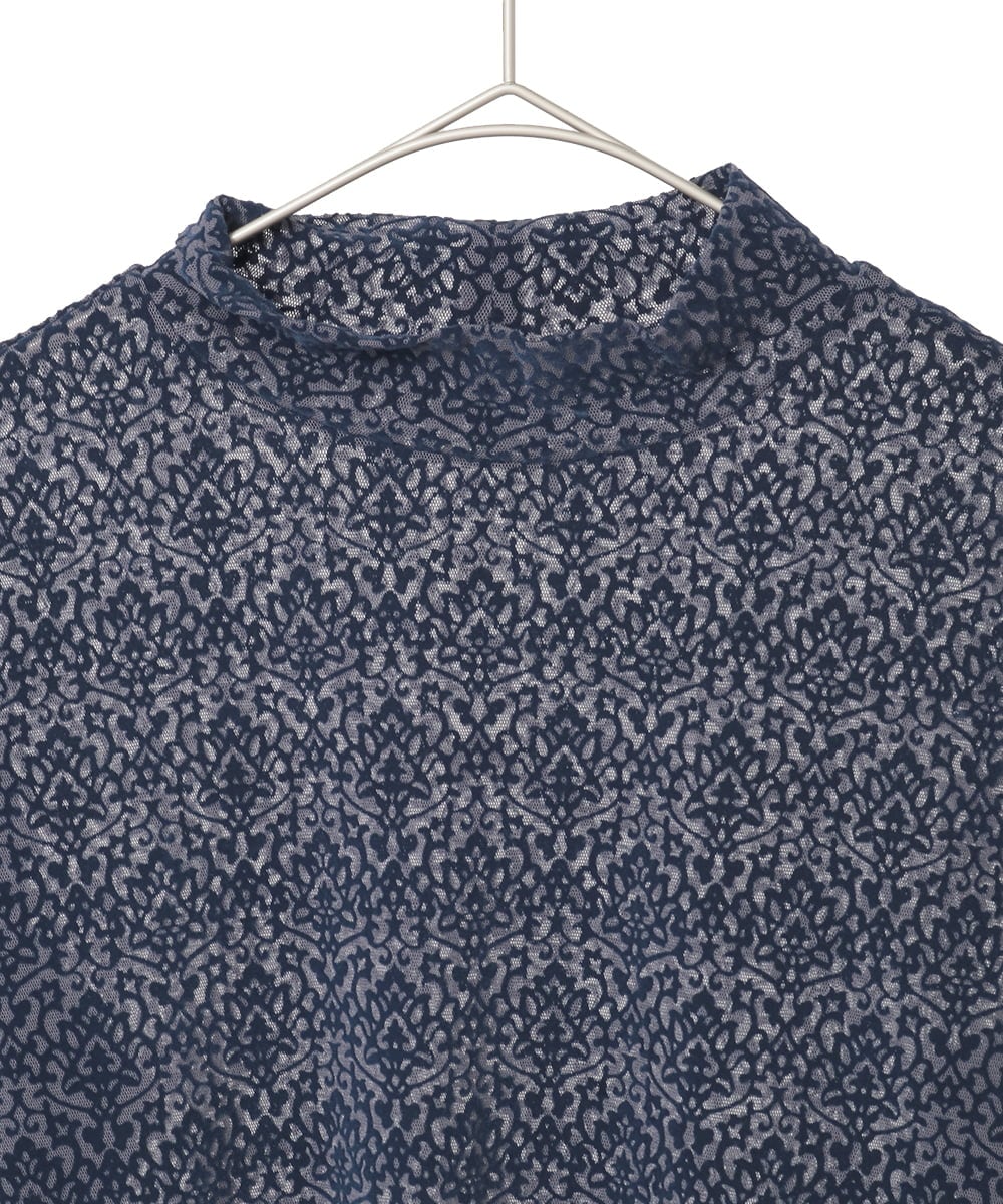 PYKAE07290 CHRISTIAN AUJARD(小さいサイズ)(メゾン ドゥ サンク) フロッキープリントカットソー ネイビー