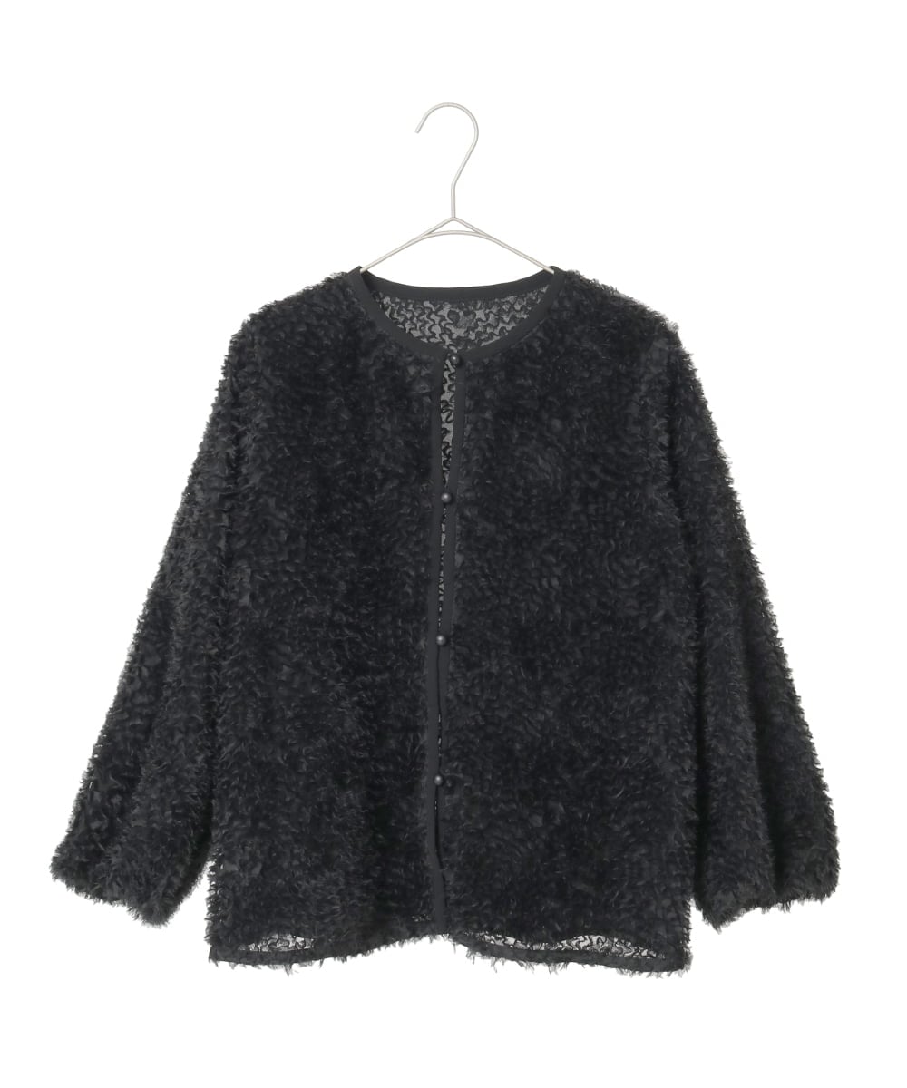 PYKAE11330 CHRISTIAN AUJARD(小さいサイズ)(メゾン ドゥ サンク) チュール刺繍羽織 アイボリー