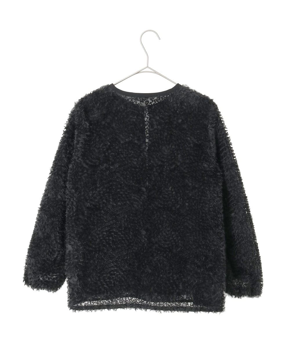 PYKAE11330 CHRISTIAN AUJARD(小さいサイズ)(メゾン ドゥ サンク) チュール刺繍羽織 アイボリー