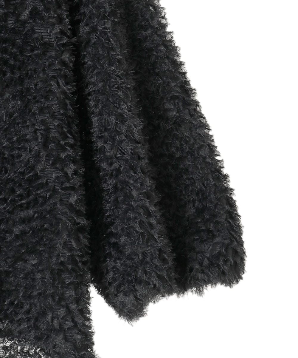 PYKAE11330 CHRISTIAN AUJARD(小さいサイズ)(メゾン ドゥ サンク) チュール刺繍羽織 アイボリー