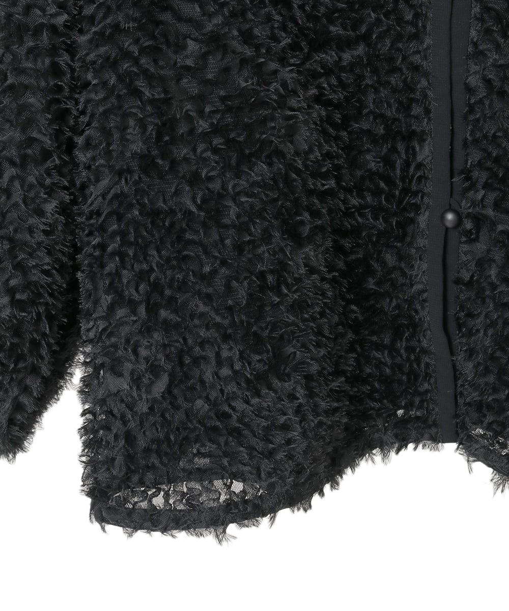 PYKAE11330 CHRISTIAN AUJARD(小さいサイズ)(メゾン ドゥ サンク) チュール刺繍羽織 アイボリー