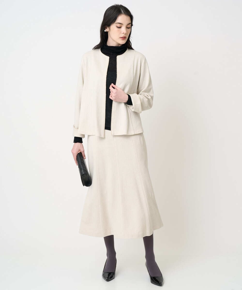 PYKCD09540 CHRISTIAN AUJARD(小さいサイズ)(メゾン ドゥ サンク) [セットアップ対応]ラメジャージー羽織 アイボリー